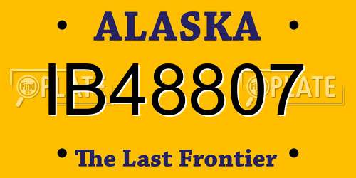 IB48807 Alaska License Plate