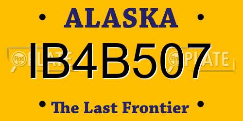 IB4B507 Alaska License Plate