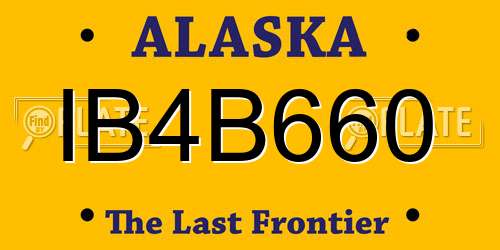 IB4B660 Alaska License Plate
