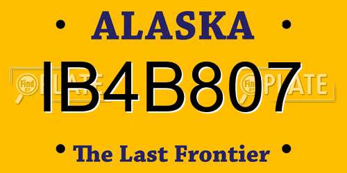 IB4B807 Alaska License Plate