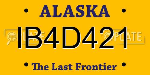 IB4D421 Alaska License Plate