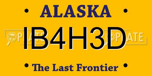 IB4H3D Alaska License Plate