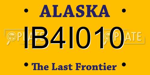 IB4I010 Alaska License Plate