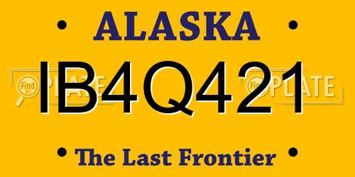 IB4Q421 Alaska License Plate