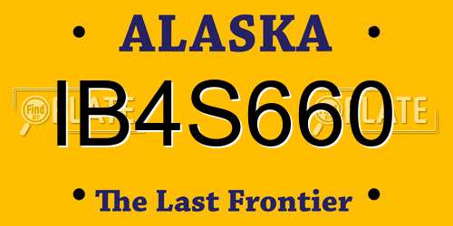 IB4S660 Alaska License Plate