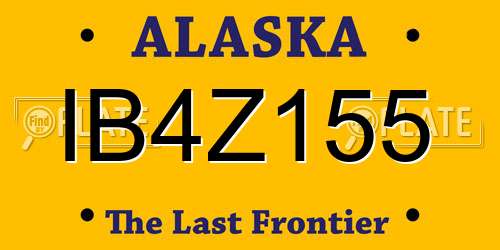 IB4Z155 Alaska License Plate