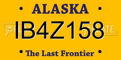 IB4Z158 Alaska License Plate