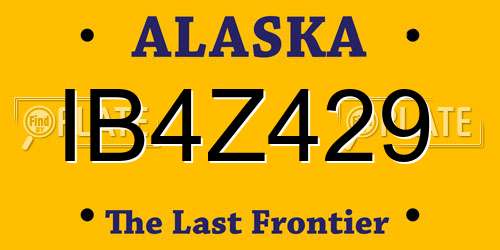 IB4Z429 Alaska License Plate