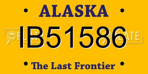 IB51586 Alaska License Plate
