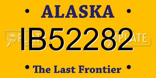 IB52282 Alaska License Plate