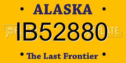 IB52880 Alaska License Plate