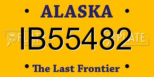 IB55482 Alaska License Plate