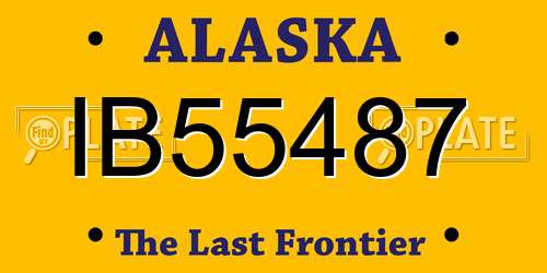 IB55487 Alaska License Plate