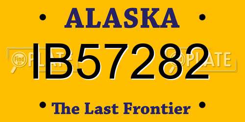 IB57282 Alaska License Plate