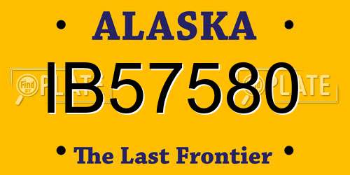 IB57580 Alaska License Plate