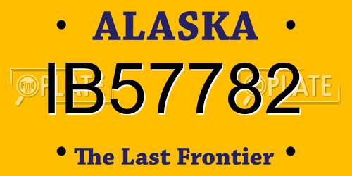 IB57782 Alaska License Plate