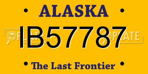 IB57787 Alaska License Plate