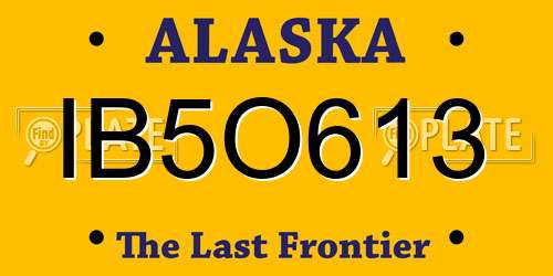 IB5O613 Alaska License Plate