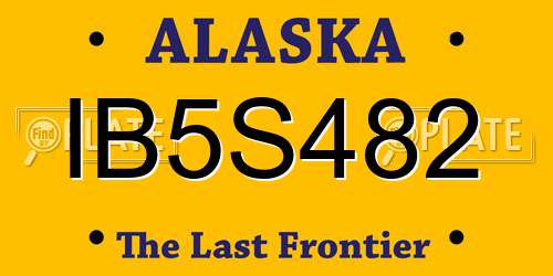 IB5S482 Alaska License Plate