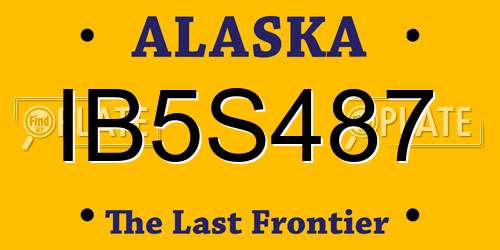 IB5S487 Alaska License Plate