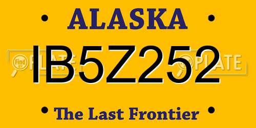 IB5Z252 Alaska License Plate