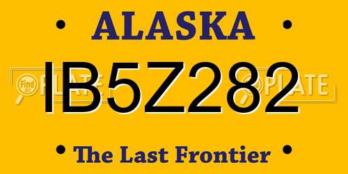 IB5Z282 Alaska License Plate
