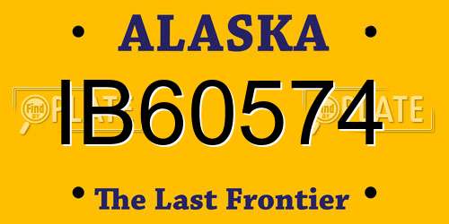 IB60574 Alaska License Plate