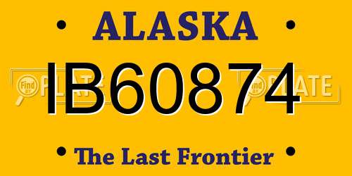 IB60874 Alaska License Plate