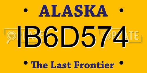 IB6D574 Alaska License Plate