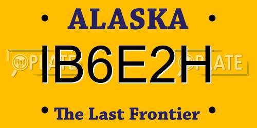 IB6E2H Alaska License Plate