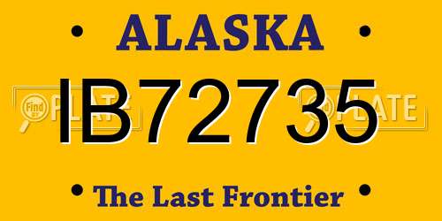 IB72735 Alaska License Plate