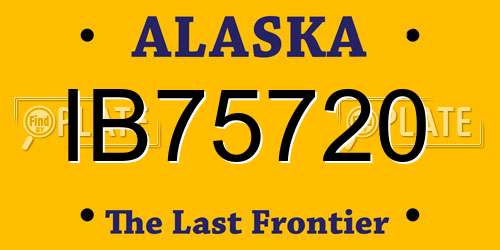 IB75720 Alaska License Plate