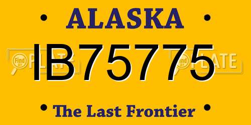 IB75775 Alaska License Plate