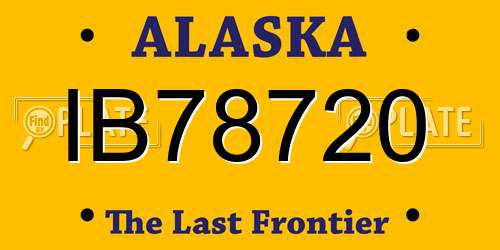 IB78720 Alaska License Plate