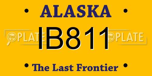 IB811 Alaska License Plate