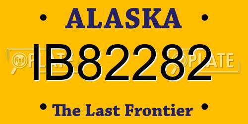 IB82282 Alaska License Plate