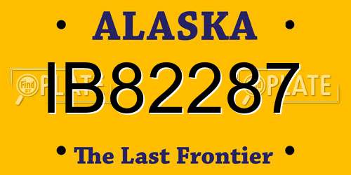 IB82287 Alaska License Plate