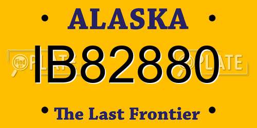 IB82880 Alaska License Plate