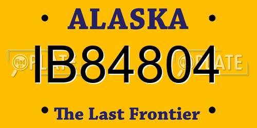 IB84804 Alaska License Plate