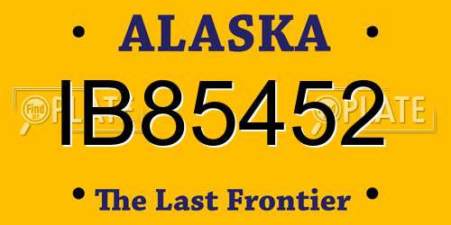 IB85452 Alaska License Plate