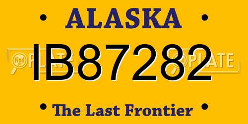IB87282 Alaska License Plate