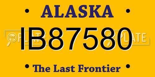IB87580 Alaska License Plate