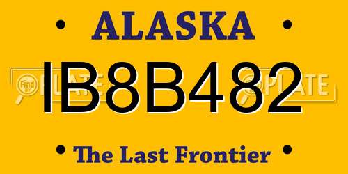 IB8B482 Alaska License Plate