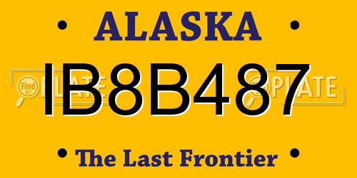 IB8B487 Alaska License Plate