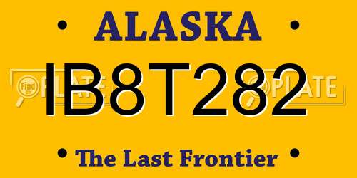 IB8T282 Alaska License Plate