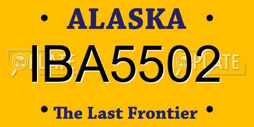 IBA5502 Alaska License Plate