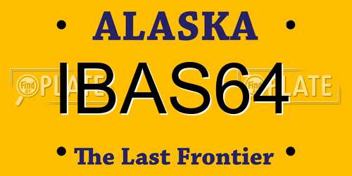 IBAS64 Alaska License Plate