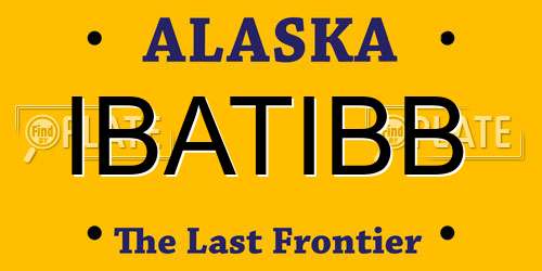 IBATIBB Alaska License Plate