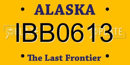 IBB0613 Alaska License Plate