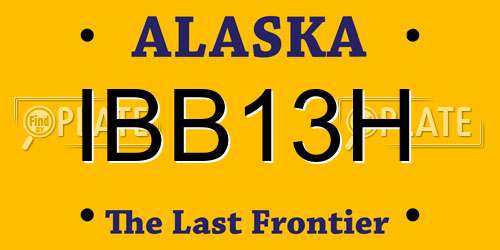 IBB13H Alaska License Plate
